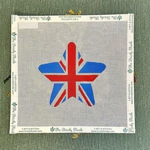 Raymond Crawford Designs Hand painted Needlepoint Union Jack Star